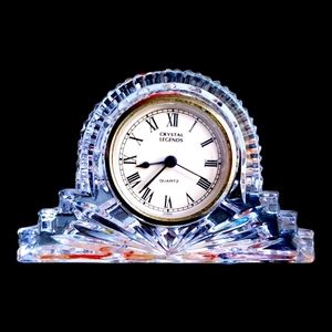 Vintage Crystal Legends Clock by Godinger